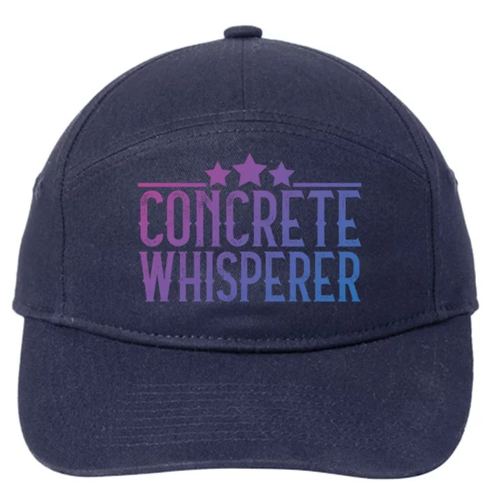 Concrete Whisperer Construction Worker Gift 7-Panel Snapback Hat