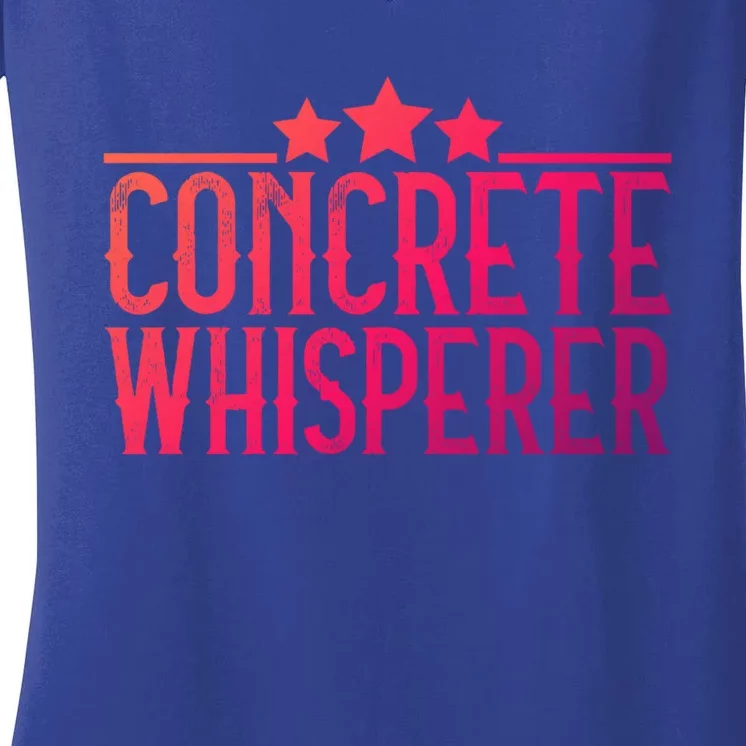 Concrete Whisperer Construction Worker Gift Women's V-Neck T-Shirt