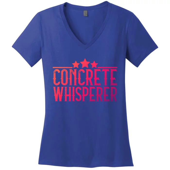 Concrete Whisperer Construction Worker Gift Women's V-Neck T-Shirt