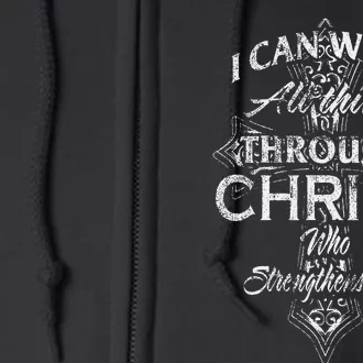 Christian Welder Cross I Can Weld Through Christ Full Zip Hoodie