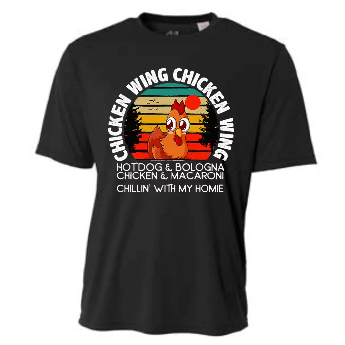 Chicken Wing Chicken Wing Hot Dog Bologna Macaroni Cooling Performance Crew T-Shirt