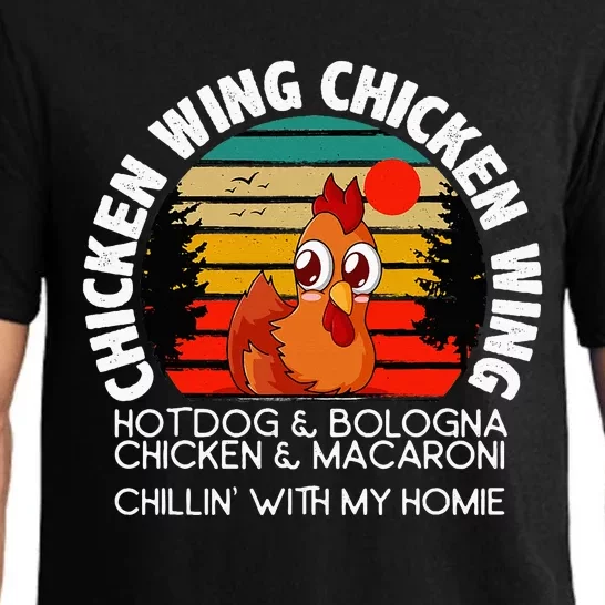 Chicken Wing Chicken Wing Hot Dog Bologna Macaroni Pajama Set