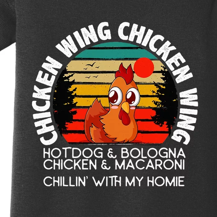 Chicken Wing Chicken Wing Hot Dog Bologna Macaroni Baby Bodysuit