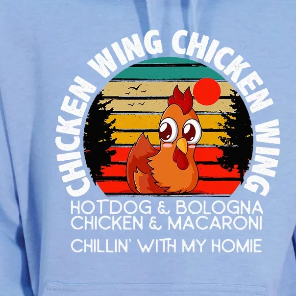 Chicken Wing Chicken Wing Hot Dog Bologna Macaroni Unisex Surf Hoodie