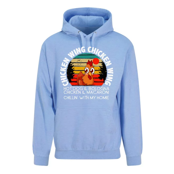 Chicken Wing Chicken Wing Hot Dog Bologna Macaroni Unisex Surf Hoodie