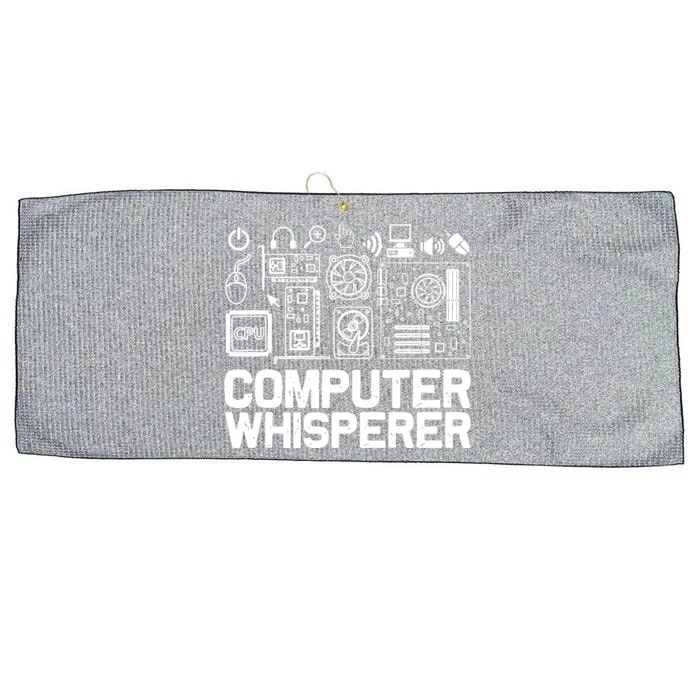 Computer Whisperer Large Microfiber Waffle Golf Towel