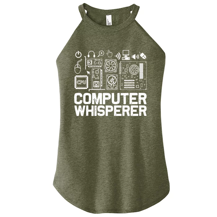 Computer Whisperer Women’s Perfect Tri Rocker Tank