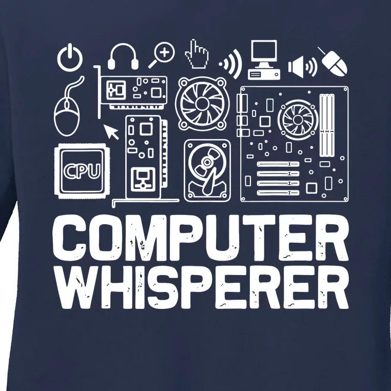 Computer Whisperer Ladies Long Sleeve Shirt