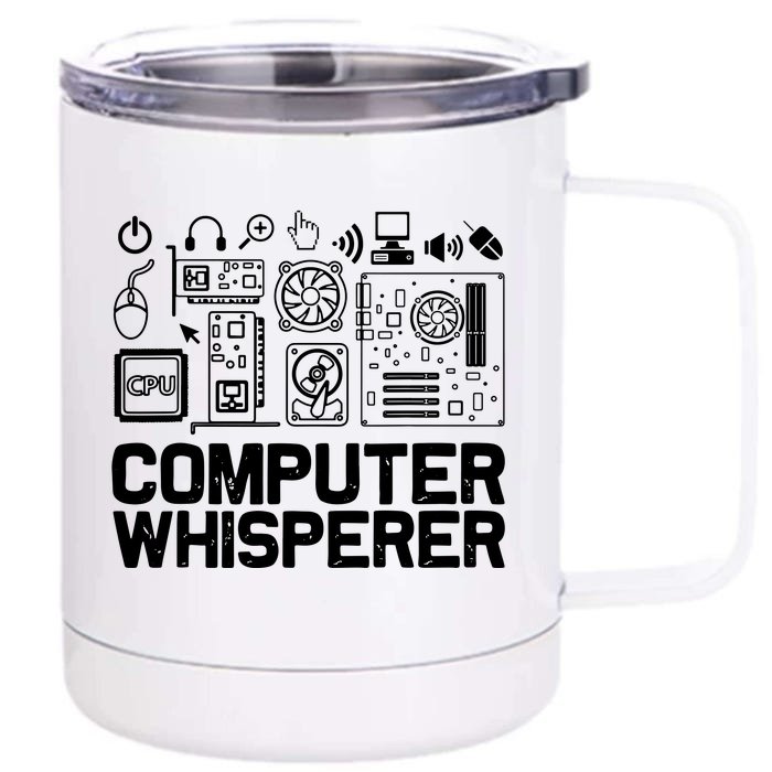 Computer Whisperer Front & Back 12oz Stainless Steel Tumbler Cup