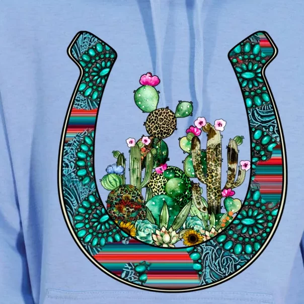 Country Western Cactus Sunflower Horseshoe Gift Unisex Surf Hoodie