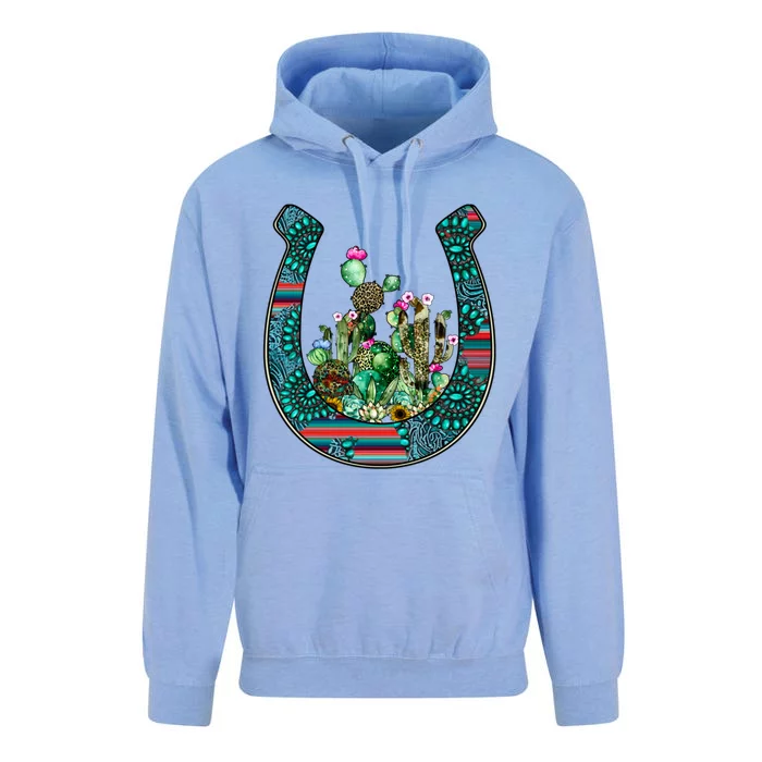 Country Western Cactus Sunflower Horseshoe Gift Unisex Surf Hoodie