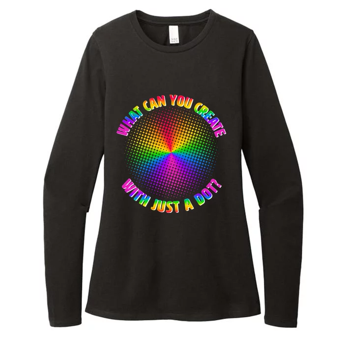 Colorful What Can You Create With Just A Dot Womens CVC Long Sleeve Shirt