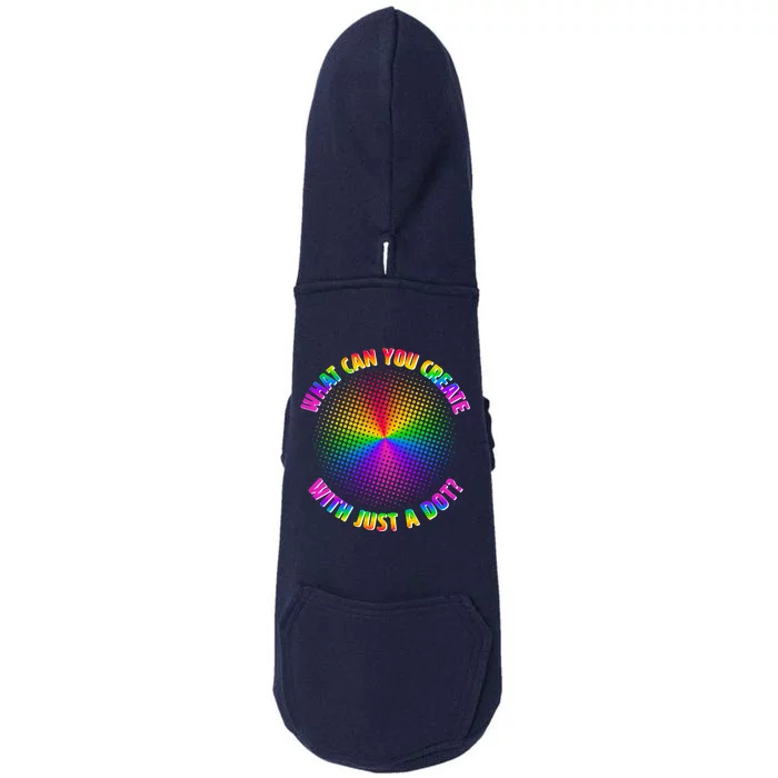 Colorful What Can You Create With Just A Dot Doggie 3-End Fleece Hoodie