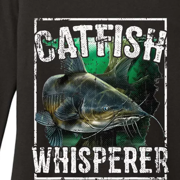 Catfish Whisperer Catfish Fishing Womens CVC Long Sleeve Shirt