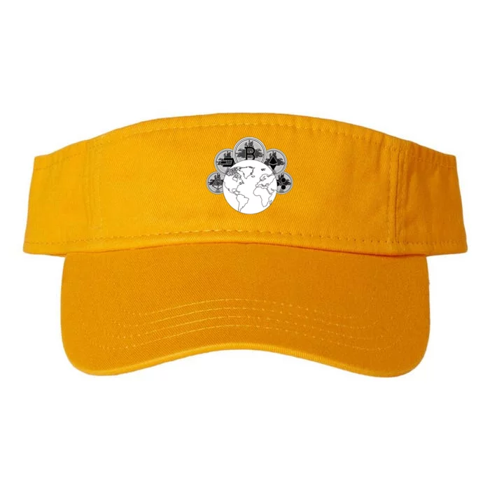 Cryptocurrency World Valucap Bio-Washed Visor