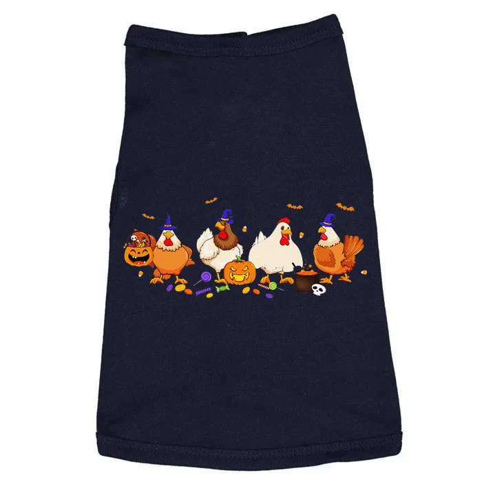 Cute Witch Chicken Chick Pumpkin Halloween Farm Farmer Doggie Tank