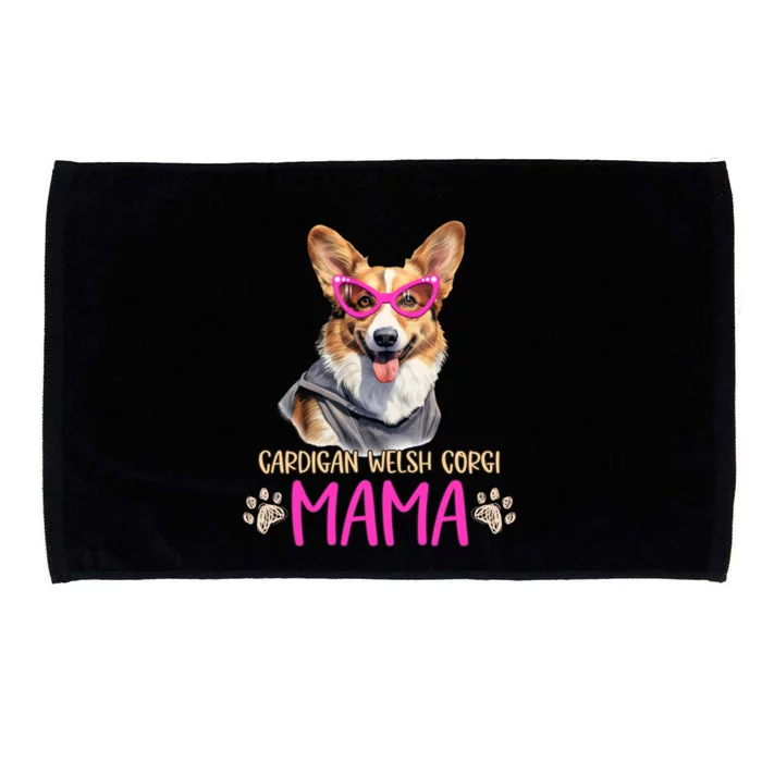 Cardigan Welsh Corgi Dog Breed Mama Cute Puppy Mother Gift Microfiber Hand Towel