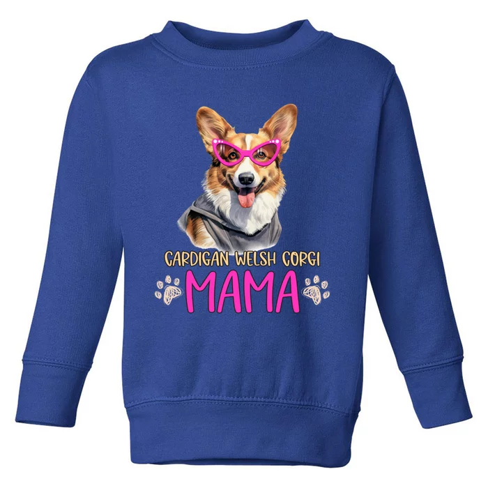 Cardigan Welsh Corgi Dog Breed Mama Cute Puppy Mother Gift Toddler Sweatshirt