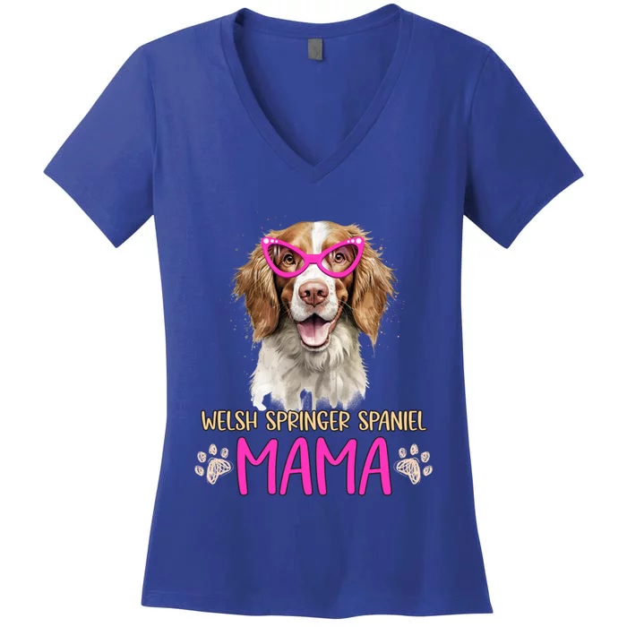 Cardigan Welsh Corgi Dog Mom Mothers Day Lover Dog Meaningful Gift Women's V-Neck T-Shirt