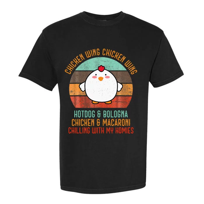 Chicken Wing Chicken Wing Song Lyric Hot Dog Bologna Garment-Dyed Heavyweight T-Shirt