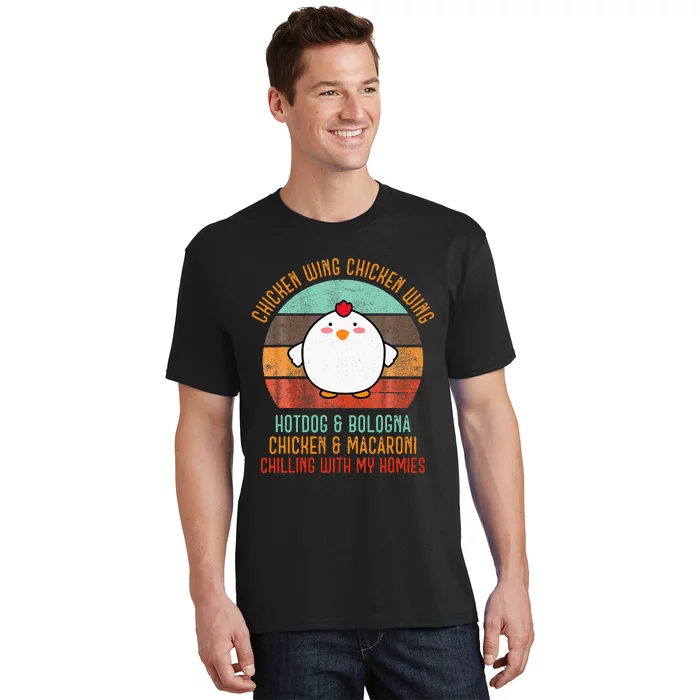 Chicken Wing Chicken Wing Song Lyric Hot Dog Bologna T-Shirt