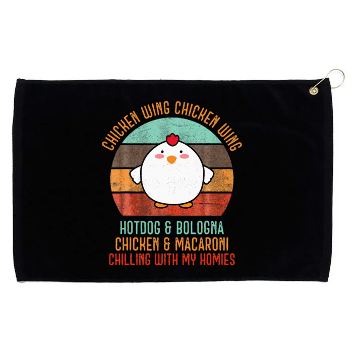 Chicken Wing Chicken Wing Song Lyric Hot Dog Bologna Grommeted Golf Towel