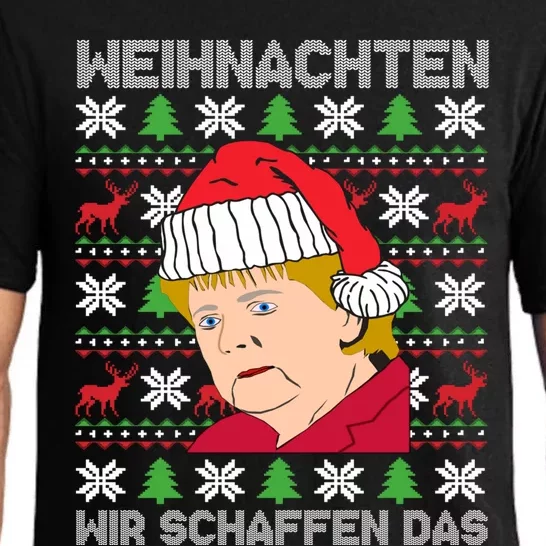 Christmas We Create Angela Merkel Ugly Xmas Gift Pajama Set