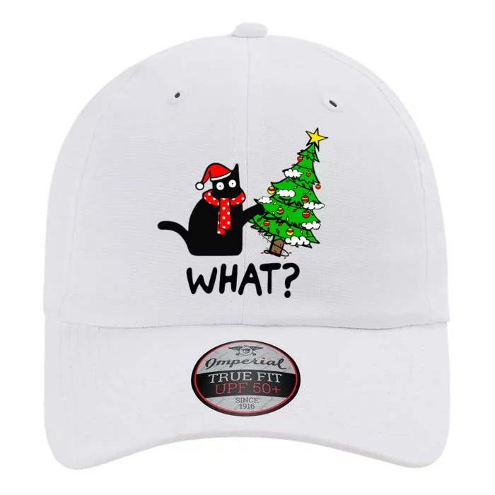 Cat What Christmas Tree Xmas Light Santa Hat Funny Black Cat The Original Performance Cap