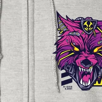 Cyberpunk Wolf Full Zip Hoodie