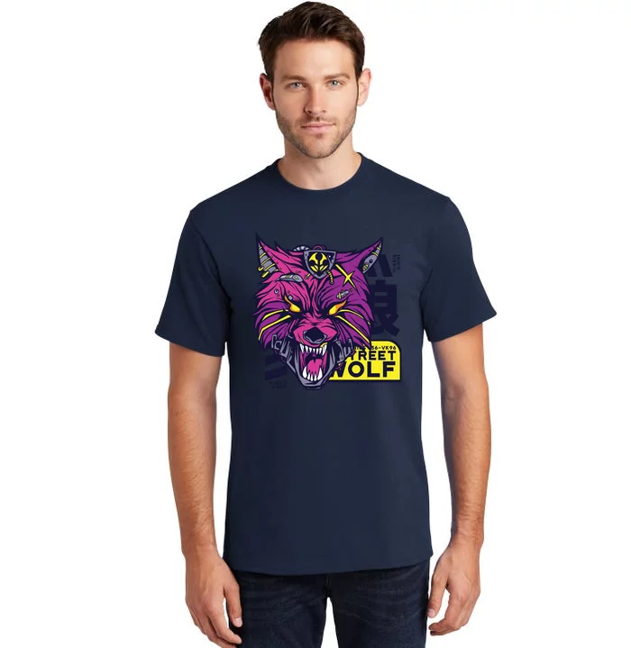 Cyberpunk Wolf Tall T-Shirt