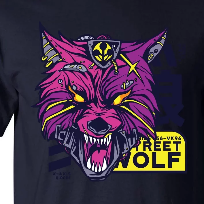 Cyberpunk Wolf Tall T-Shirt