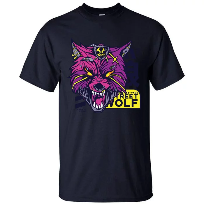 Cyberpunk Wolf Tall T-Shirt