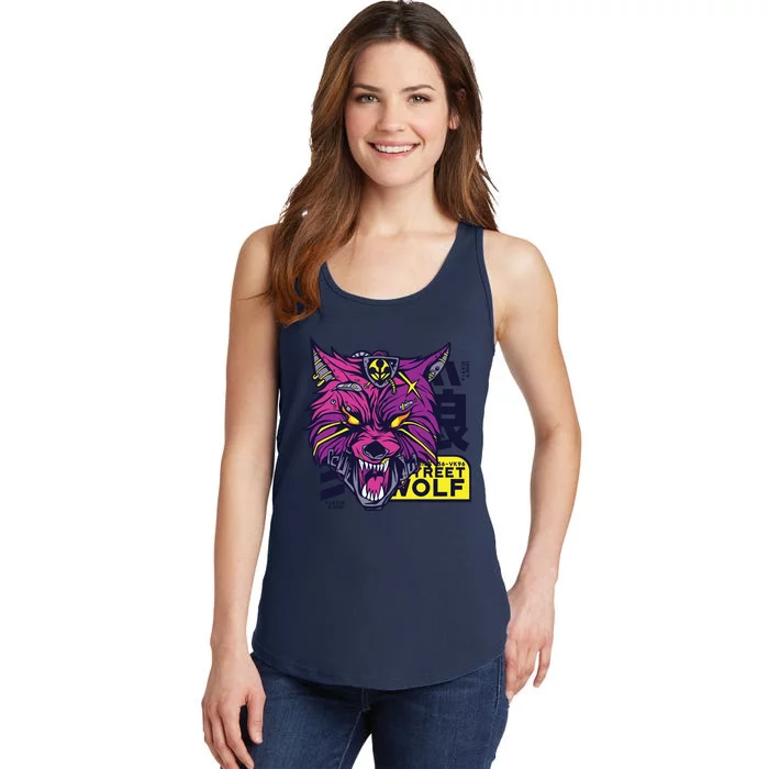 Cyberpunk Wolf Ladies Essential Tank