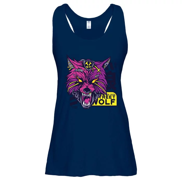 Cyberpunk Wolf Ladies Essential Flowy Tank