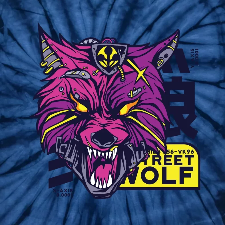 Cyberpunk Wolf Tie-Dye T-Shirt