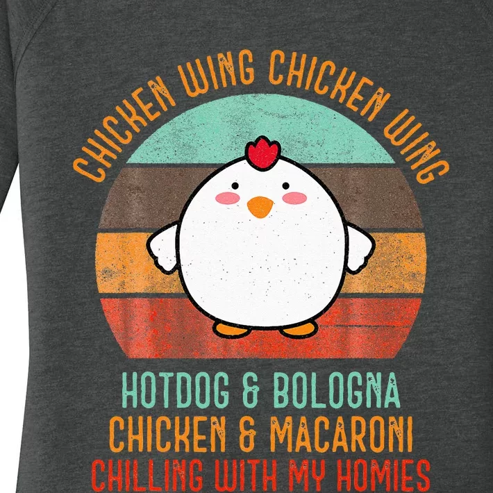 Chicken Wing Chicken Wing Song Lyric Hot Dog Bologna Women's Perfect Tri Tunic Long Sleeve Shirt