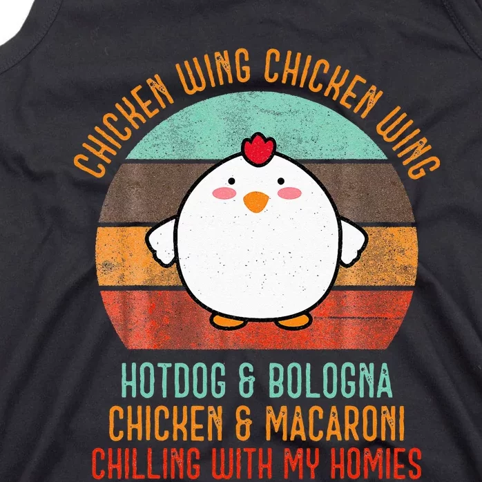 Chicken Wing Chicken Wing Song Lyric Hot Dog Bologna Tank Top