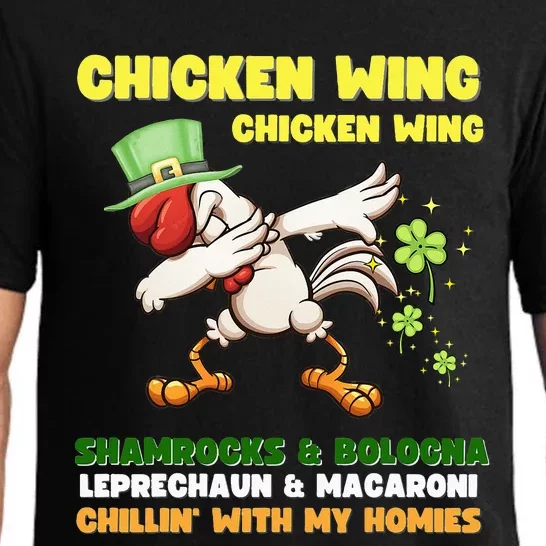 Chicken Wing Chicken Wing Song Hot Dog Bologna St Pattys Day Pajama Set