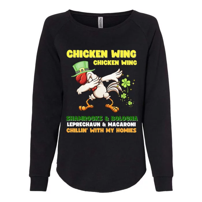 Chicken Wing Chicken Wing Song Hot Dog Bologna St Pattys Day Womens California Wash Sweatshirt