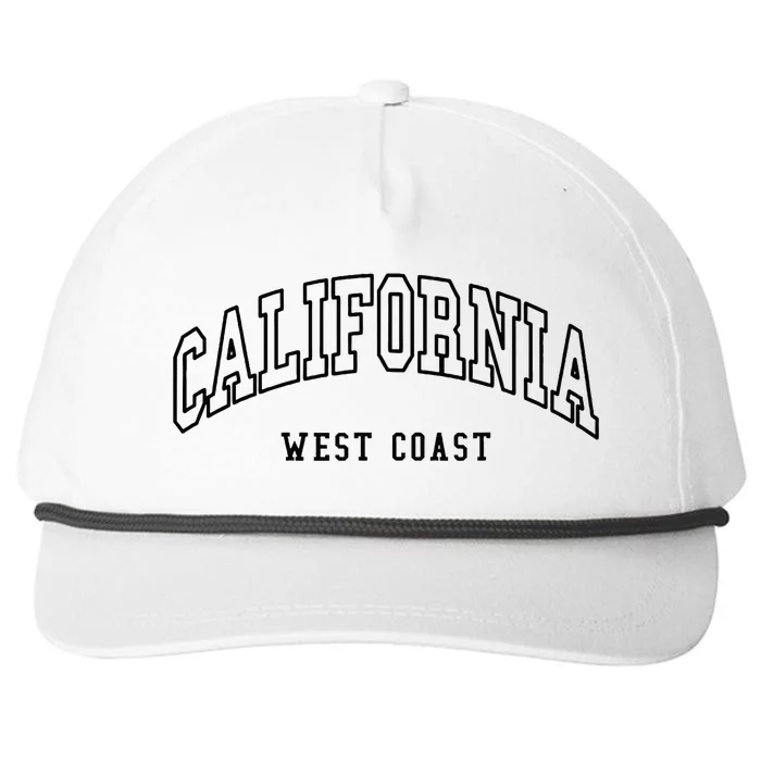 California West Coast Throwback Design Classic Snapback Five-Panel Rope Hat