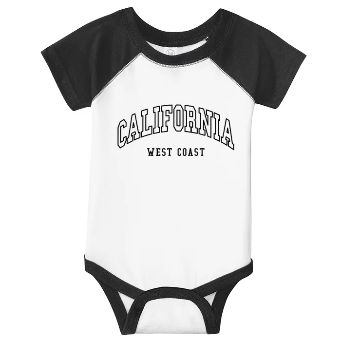 California West Coast Throwback Design Classic Infant Baby Jersey Bodysuit