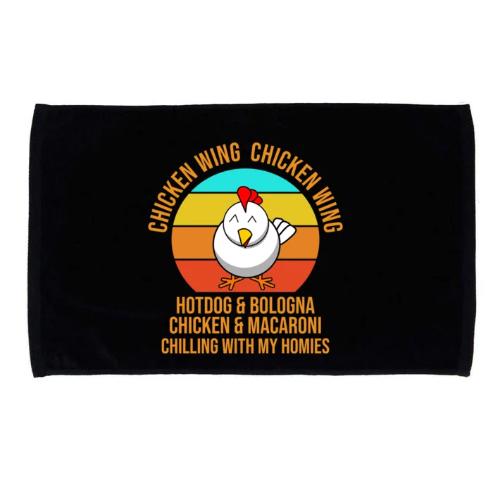 Chicken Wing Chicken Wing Hot Dog And Bologna Microfiber Hand Towel