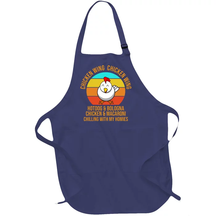 Chicken Wing Chicken Wing Hot Dog And Bologna Full-Length Apron With Pocket