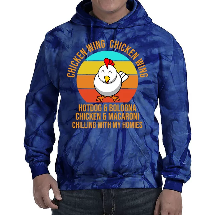 Chicken Wing Chicken Wing Hot Dog And Bologna Tie Dye Hoodie