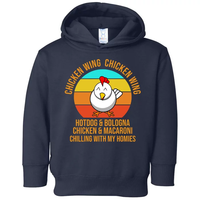 Chicken Wing Chicken Wing Hot Dog And Bologna Toddler Hoodie