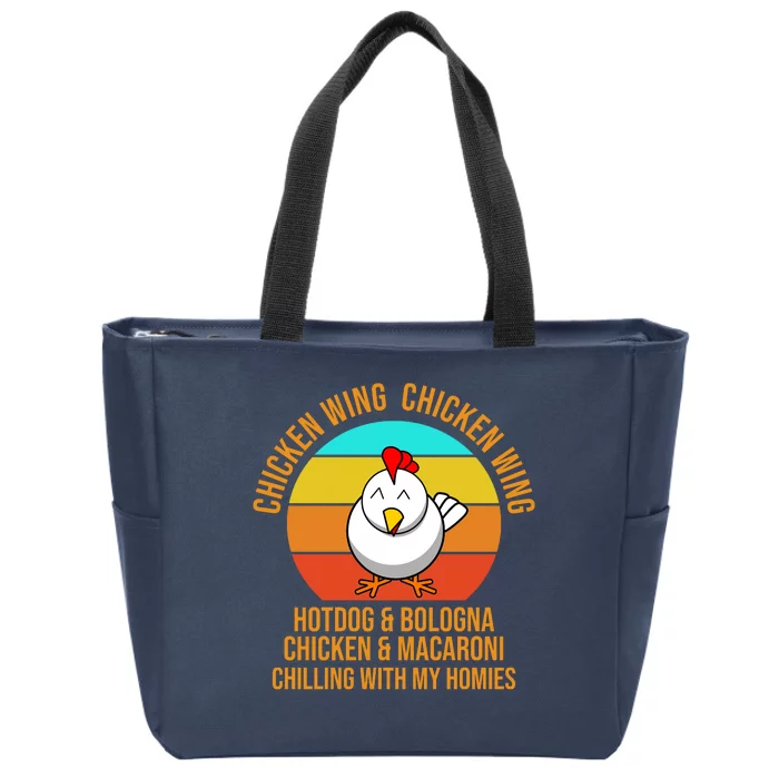 Chicken Wing Chicken Wing Hot Dog And Bologna Zip Tote Bag