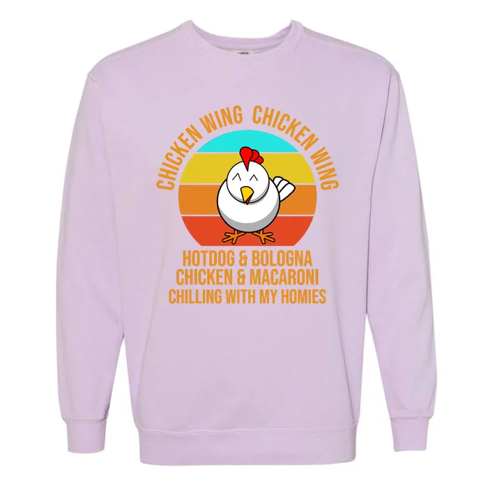 Chicken Wing Chicken Wing Hot Dog And Bologna Garment-Dyed Sweatshirt