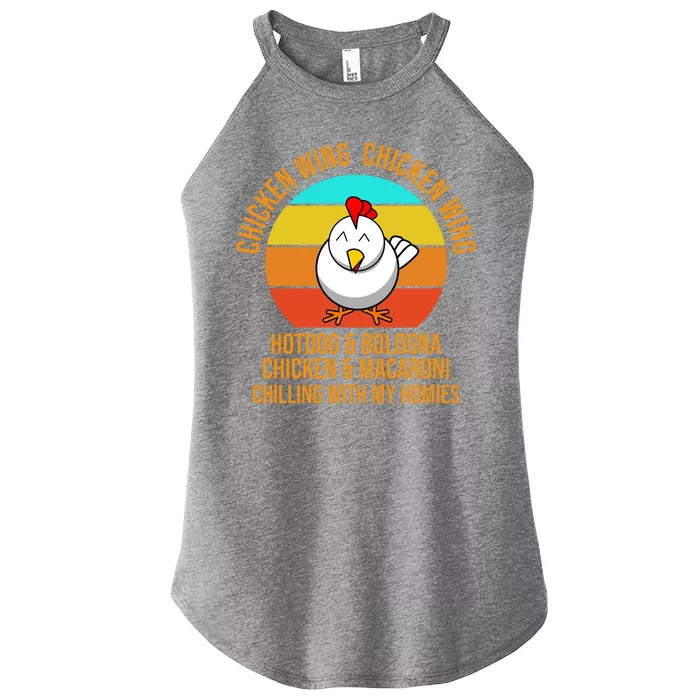 Chicken Wing Chicken Wing Hot Dog And Bologna Women’s Perfect Tri Rocker Tank