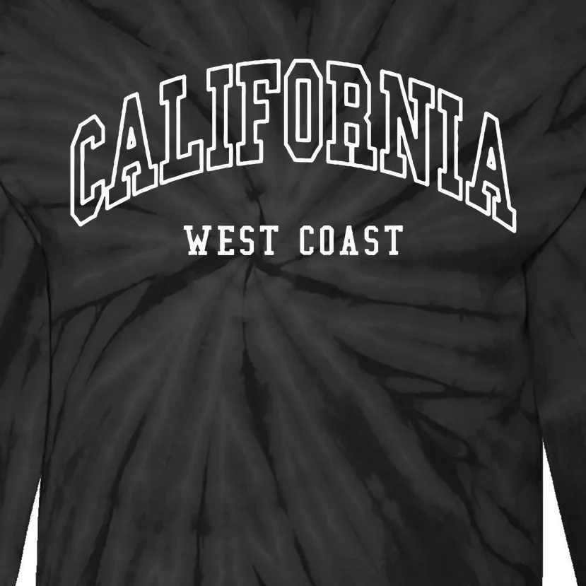 California West Coast Throwback Design Classic Tie-Dye Long Sleeve Shirt