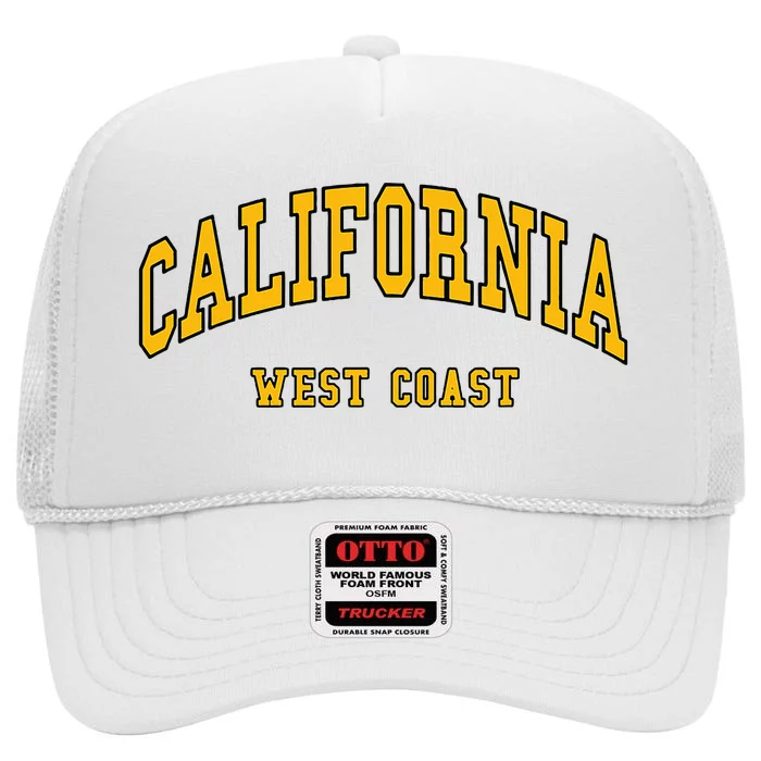 California West Coast Throwback Design Classic High Crown Mesh Trucker Hat